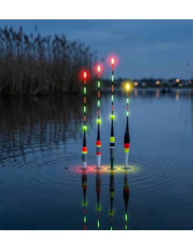ZESTAW SPŁAWIKÓW ŚWIECĄCY LED ZMIANA KOLORU PRZY BRANIU 3G,4G,5G,6G  - 1