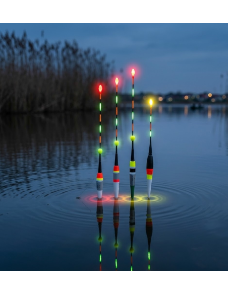 ZESTAW SPŁAWIKÓW ŚWIECĄCY LED ZMIANA KOLORU PRZY BRANIU 3G,4G,5G,6G  - 1