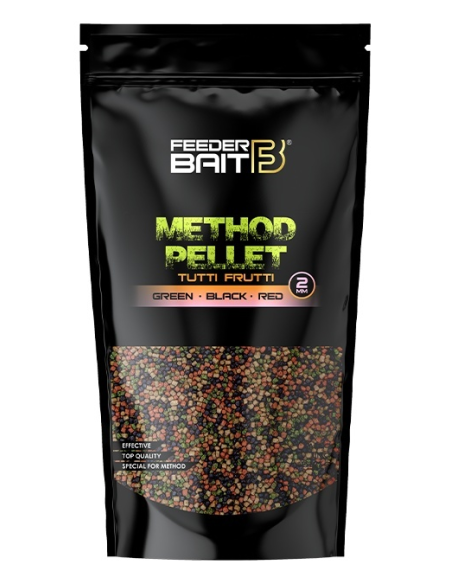 Pellet Feeder Bait 2mm Tutti Frutti -Green & Black & Red FEEDER BAIT - 1