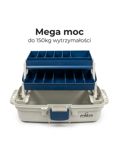 SKRZYNKA WĘDKARSKA NA AKCESORIA 2 SZUFLADY ŚREDNIA 36X20X18,5  - 1