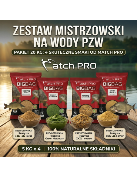 Zestaw Zanęt Matchpro BIG BAG 20kg - PZW