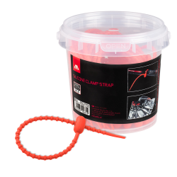 OPASKA CZERWONA ZACISKOWA SILIKONOWA NA WĘDKI 21.5cm MIKADO - 1