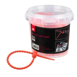 OPASKA CZERWONA ZACISKOWA SILIKONOWA NA WĘDKI 21.5cm MIKADO - 1