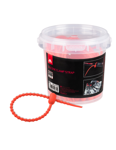 OPASKA CZERWONA ZACISKOWA SILIKONOWA NA WĘDKI 21.5cm MIKADO - 1