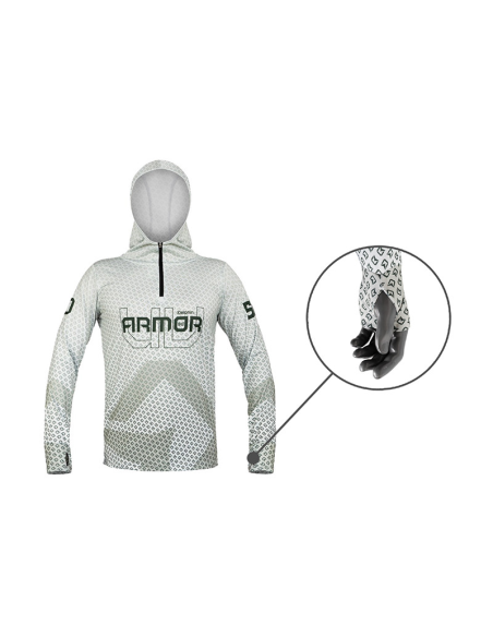 Bluza z kapturem Delphin UV Armor 50+ Olive rozm - M DELPHIN - 3