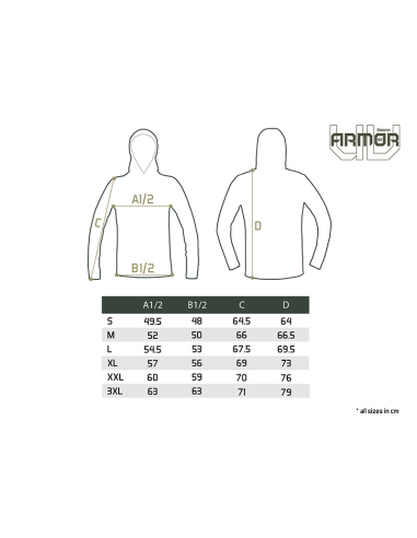 Bluza z kapturem Delphin UV Armor 50+ Olive rozm - XL DELPHIN - 6