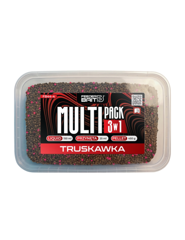 Feeder Bait Multipack 3w1 Pellet, Liquid, Waftersy - Truskawka FEEDER BAIT - 1