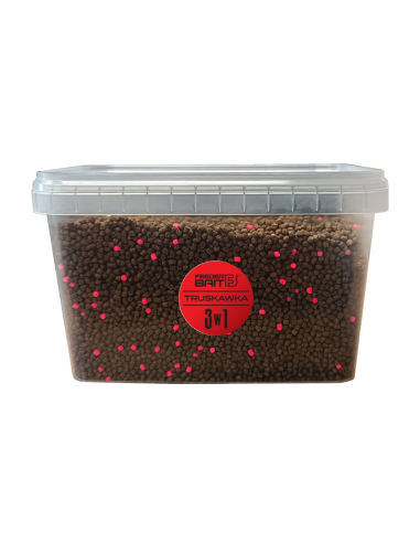 Feeder Bait Multipack 3w1 Pellet, Liquid, Waftersy - Truskawka FEEDER BAIT - 3
