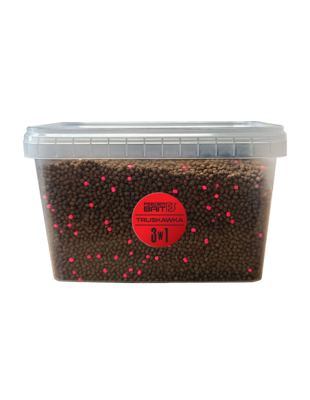 Feeder Bait Multipack 3w1 Pellet, Liquid, Waftersy - Truskawka FEEDER BAIT - 3