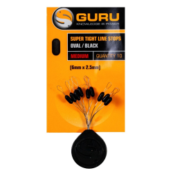 Stopery Guru Super Tight Line Stops Oval Black - M GURU - 1