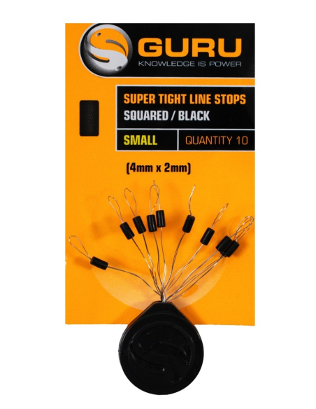 Stoper Guru Super Tight Line Stops Squared Black S GURU - 1