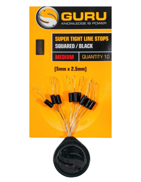 Stoper Guru Super Tight Line Stops Squared Black M GURU - 1
