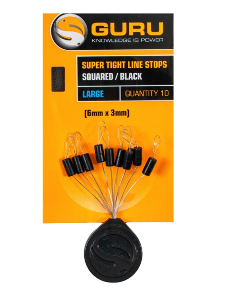Stoper Guru Super Tight Line Stops Squared Black L GURU - 1