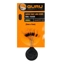Stopery Guru Super Tight Line Stops Oval Black - S GURU - 1