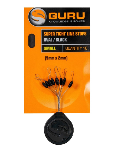 Stopery Guru Super Tight Line Stops Oval Black - S GURU - 1