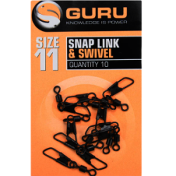 Krętlik z agrafką Guru Snap Link + Swivels GURU - 1