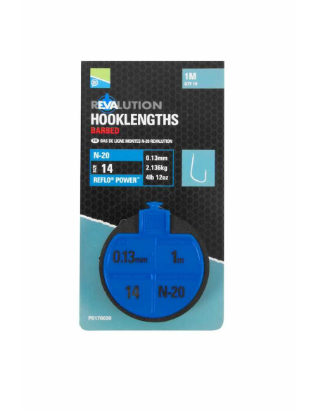 Przypony Preston Revalution Hooklengths 100cm N-20 - 18 - 0.11mm PRESTON - 1