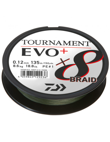 Plecionka Daiwa Tournament X8 EVO+ 135m Dark Green