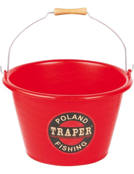 Wiadro Traper Do Zanęt 17l Czerwone TRAPER - 1