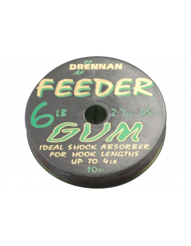 Power GUM DRENNAN FEEDER-GUM  Red 0,65mm 10M