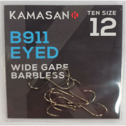 Haczyki Kamasan B911 Eyed Barbless 10 KAMASAN - 1