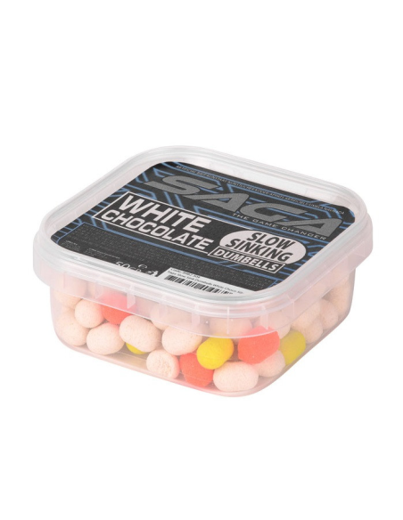 Dumbells Saga Slow Sinking White Choco 10mm CRESTA - 1