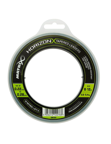 Strzałówka Matrix Horizon X Tapered Leaders 0.22 - 0.28mm