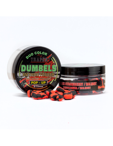 Dumbels Pop-Up Traper MF DUO 8-10mm 30g Truskawka/Halibut