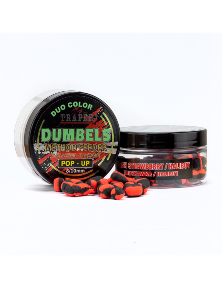 Dumbels Pop-Up Traper MF DUO 8-10mm 30g Truskawka/Halibut TRAPER - 1
