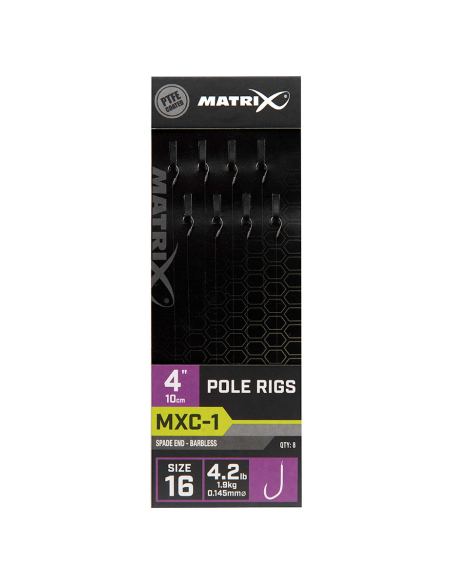 Przypony Matrix MXC-1 Pole Rig 10cm - 16 - 0,145mm MATRIX - 1