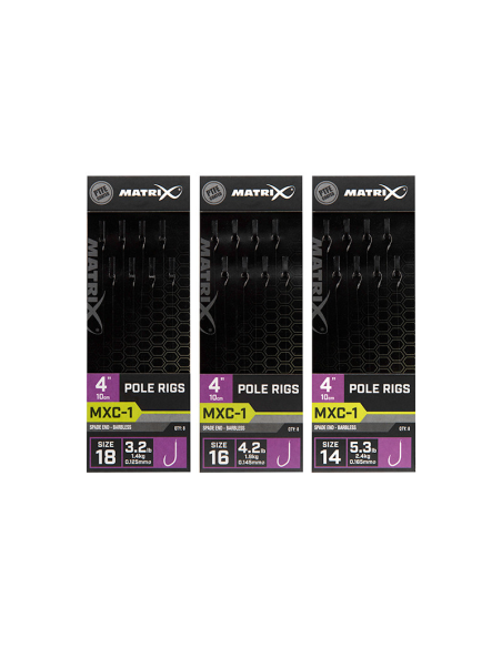 Przypony Matrix MXC-1 Pole Rig 10cm - 16 - 0,145mm MATRIX - 2