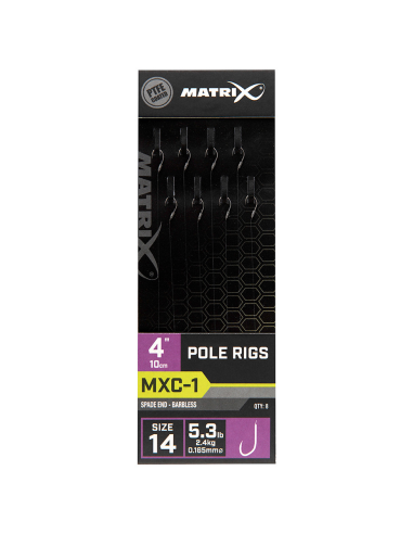 Przypony Matrix MXC-1 Pole Rig 10cm - 14 - 0,165mm