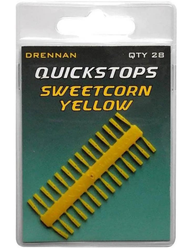 Stopery Drennan PushStop Sweetcorn Yellow 28szt