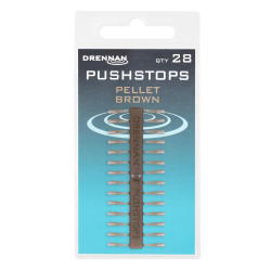 Stopery Drennan PushStop Pellet Brown 28szt  - 1