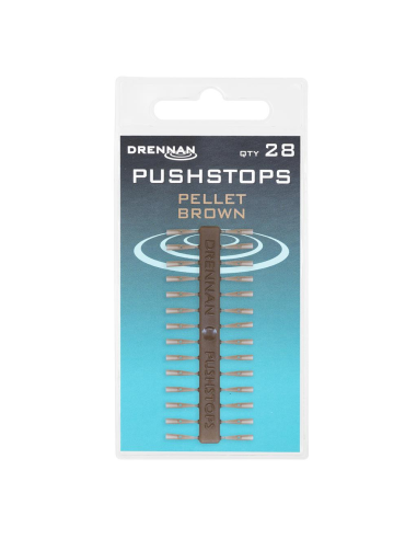 Stopery Drennan PushStop Pellet Brown 28szt