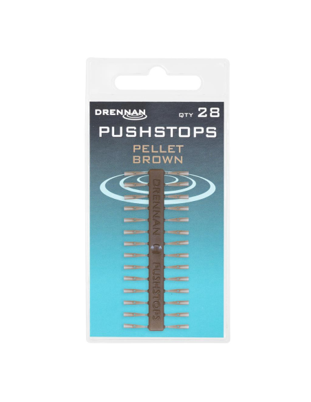 Stopery Drennan PushStop Pellet Brown 28szt  - 1