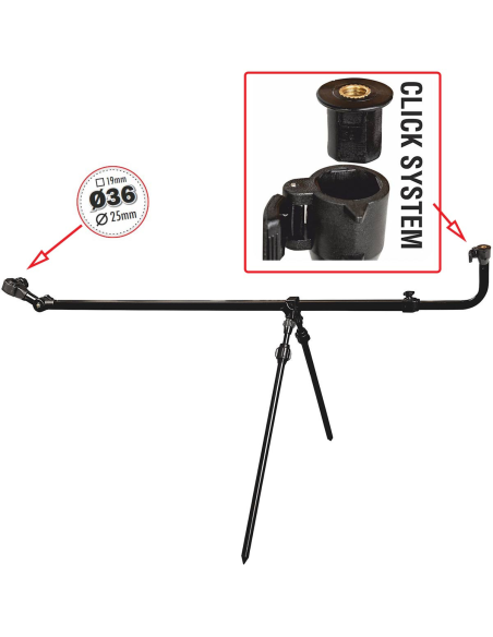 Wysięgnik Traper Feeder Click Z Nogami 80+80cm TRAPER - 1