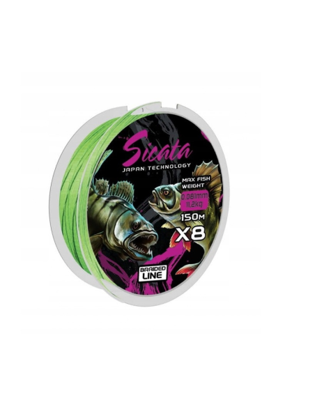 Plecionka Mistrall Sicata BL Green 150m x8 0,10mm MISTRALL - 1