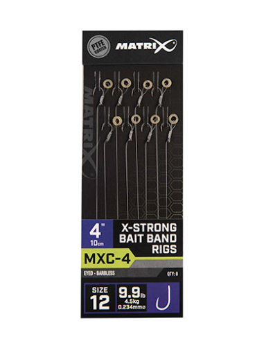 Przypony Matrix MXC-4 with Bait Band (z gumką) / 1