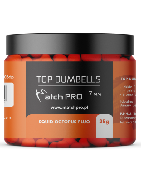 Dumbells MatchPRO Kałamarnica Ośmiornica Fluo 7mm 25g MatchPRO - 3 Dumbells MatchPRO Kałamarnica Ośmiornica Fluo 7mm 25g MatchPRO - 3